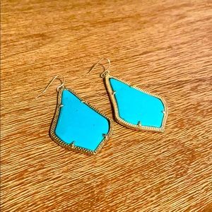 Kendra Scott teardrop turquoise earrings